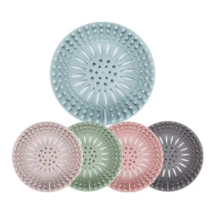 High Quality Kitchen Bathroom Floor Shower Drain Cover Strainer Silicone Hair Stopper Sink Strainers For Hair Catcher