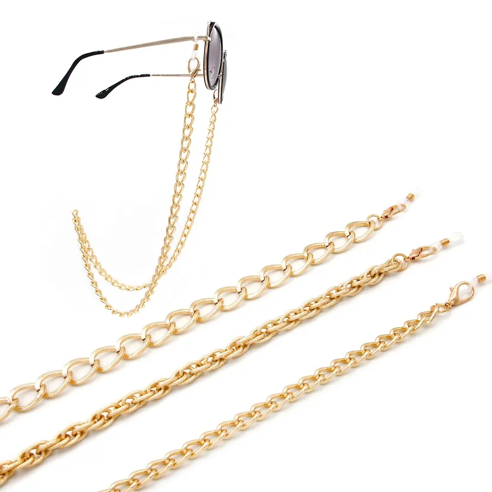Gold Plated Face Masking Eyeglasses Holder Strap Sunglass Cords Brand Eye Glasses Chain 2022