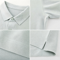 Polo pour homme 7A en coton tricoté, antibactérien, déodorant, anti-acarien, infroissable, uni, imprimé, avec poche, pour le quotidien, les affaires et le travail