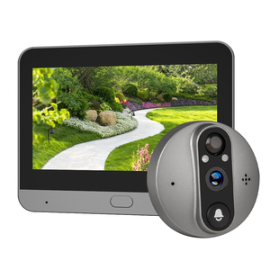 Videoportero Inteligente Tuya para el Hogar, Mirilla Digital de 3MP, Audio Bidireccional, Timbre, <span class=keywords><strong>WIFI</strong></span>, Cámara Inalámbrica para Puerta - Product Image 1