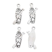Breloque en forme de pagaie spirale, motif rame en alliage de zinc pour bracelets de camping de surf