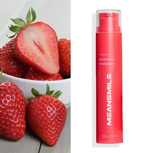 Economical Pretty Custom Logo Wholesalers Kids Strawberry Teeth Whitening Fruit Flavor Toothpaste