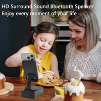 Speaker Bluetooth 3-in-1 Custom dengan Logo, Grosir, Stand Telepon Multifungsi, Dapat Diputar, Lipat, dan Power Bank