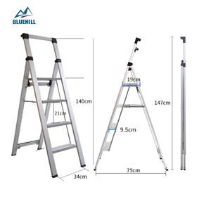 <span class=keywords><strong>Silla</strong></span> de <span class=keywords><strong>escalera</strong></span> plegable de aluminio de seguridad de patente anti-pellizco con En131 <span class=keywords><strong>para</strong></span> uso doméstico - Product Image 3