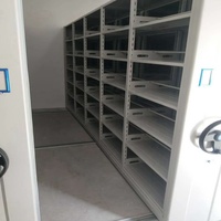 Manuel Kompakt Mobil Raf Sistemi Çelik El Kranklı Yoğun Arşiv Dosya Depolama Rafı Ofis Kütüphanesi için