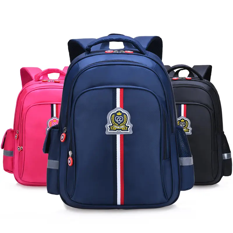 Mochila para niños de escuela primaria Mochila transpirable con reducción de carga para niños Mochila para estudiantes de escuela primaria con logotipo impreso