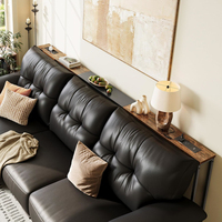 Table de canapé étroite à longueur réglable en continu avec 2 prises de courant et port USB-C, console derrière le canapé pour salon