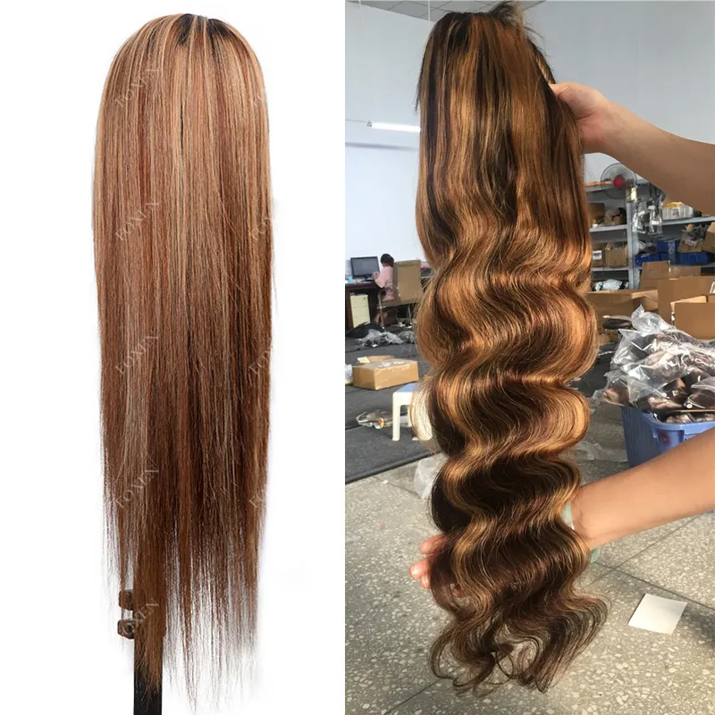 Europese Body Wave Zwitserse Kant Voor Originele Sluiting Pruiken 32 Inch Hd Braziliaanse Ombre Betaalbare Haar Leveranciers Bruin Rechte Pruik