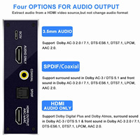 Hardrock para 2.0B EARC Audio Switcher HDCP 22 3D 4K/60Hz 71 Canales Construcción Metálica Embalaje en Caja de Cuero Hecho en China