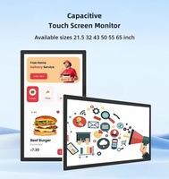 Solution de centre commercial support mural LCD écran tactile capacitif signalisation numérique Android LCD lecteur de publicité écran Lcd