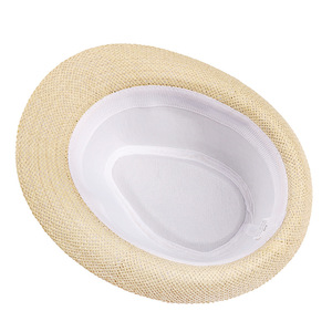 Nuovo colore solido per protezione solare <span class=keywords><strong>Cappello</strong></span> di paglia con <span class=keywords><strong>bombetta</strong></span> decorativo da <span class=keywords><strong>uomo</strong></span> estivo esterno - Product Image 5