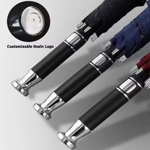 Luxury Straight Big <b>Large</b> Sport Custom logo Printing UV Golf <b>Umbrella</b> with Silver Handle - Product Image 2