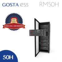 GOSTA RM50H 51.2V 5KWH Paket Baterai Tenaga Surya untuk Rak Server, Cadangan Tegangan Tinggi untuk Daerah Pedesaan, Baterai LED Pouch