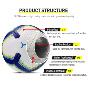 Pallone da calcio per allenamento professionale di dimensioni 5 con Logo personalizzato in pelle sintetica per lo stile della lega dei campioni - Product Image 5