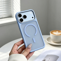 JOYPORODO B561 Coque magnétique givrée Ailes de cigale, compatible avec coque rigide transparente en PC et TPU de qualité supérieure pour iPhone 18 17 16 15 Pro Max