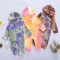 Combinaison pour bébé personnalisée de qualité supérieure, vêtements pour nouveau-nés, vêtements pour enfants, tissu naturel, couleurs mélangées, manches à volants, combinaison en coton pour bébé