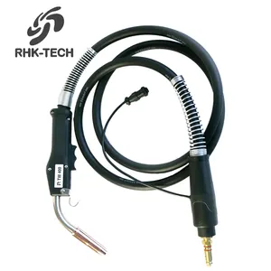 RHK Portable TW Type Gas Cooled 400Amp Continental Adapter CO2 TW4 MIG Welding Torch Gun with Custom Cable Length for TW