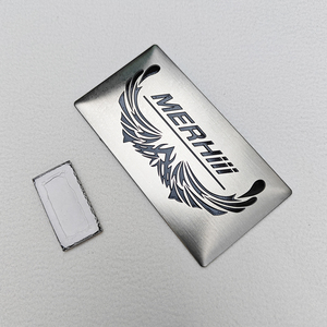 Customizable Modern Metal Smooth-Edge <strong>Silver</strong> Plated UV <strong>Printing</strong> 3D Embossed High Quality Engraved Aluminum Nameplate - Product Image 4