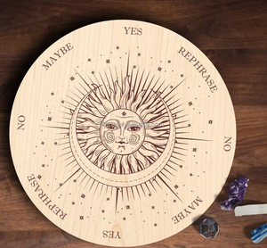 Bàn thờ wiccan gỗ mảng bám Thiền bảng tin bói toán phù thủy âm lịch Bướm Đêm Sao Quà Tặng Bảng con lắc gỗ - Product Image 4
