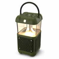 Haut-parleur portable 2-en-1 pour camping en extérieur, étanche, avec lumières LED, batterie 3600 mAh, design en plastique, idéal pour les voyages