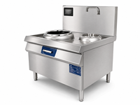 Cuisinière Wok Commerciale Chinoise en Acier Inoxydable 15KW, Gamme de Températures Unique pour Restaurants, Idéale pour Nouilles et Plats Mijotés