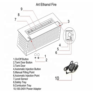 Quemadores inteligentes de etanol biológico, insertos de <span class=keywords><strong>chimenea</strong></span> automática de interior, <span class=keywords><strong>llama</strong></span> <span class=keywords><strong>Real</strong></span> - Product Image 6