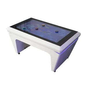 طاولة قدرة على التعرف على الأشياء بشاشة لمس سعة ذكية متعددة تعمل بنظام تشغيل ويندوز تفاعلي بشاشة LCD مقاومة للماء مقاس 55 بوصة