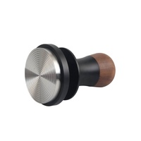 Tasseur à café expresso en bois et métal de 58 mm avec trois calibrations à ressort