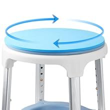 Sgabello da Doccia Girevole Antiscivolo Regolabile, Sedile da Bagno per Anziani e Disabili, Attrezzatura di Sicurezza per il Bagno - Product Image 4