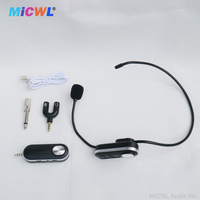 Système de microphone serre-tête sans fil mini haute qualité 3,5 mm 6,35 mm pour l'enseignement, téléphone portable, mixeur MiCWL