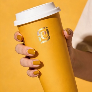 Vasos de papel desechables para café con impresión personalizada, 12 oz, doble pared, aislados, para bebidas calientes, para cafetería, solución de empaque integral, al por mayor - Product Image 2