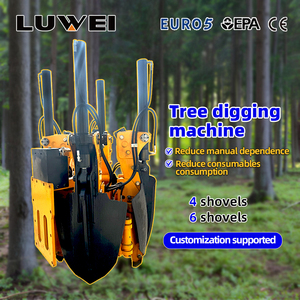 Attachement de bêche d'arbre de rendement élevé pour la machine hydraulique de repiquage d'arbre de tracteur de boeuf de dérapage d'excavatrice - Product Image 2