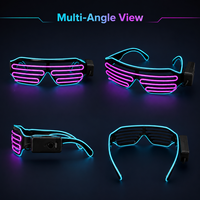 Lunettes à volets LED personnalisées avec cadre à lamelles, effet néon blanc, pour mariage, réception, fête, festival, costume - Vente en gros usine