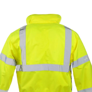 Veste réfléchissante haute visibilité avec logo personnalisé pour travaux de construction routière, vêtements de sécurité avec capuche - Product Image 3