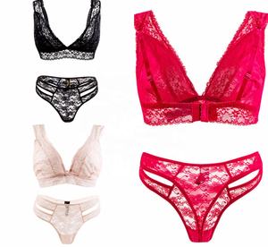 Lencería Sexy de Encaje al por Mayor a Bajo Precio, Sujetador Sin Costuras de Talla Grande, Tanga Transpirable y Moderna de Spandex, Ropa Interior Cómoda para Mujer - Product Image 5