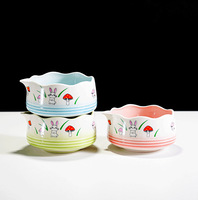Bol à mélanger le matcha Chawan fait main avec bec verseur, logo OEM personnalisé, faible MOQ, vente en gros