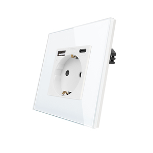 Bingoelec 16A Đức A + C cổng sạc nhanh thông minh điện cắm OEM Logo nhận dạng tường ổ cắm với 2 cổng sạc - Product Image 4