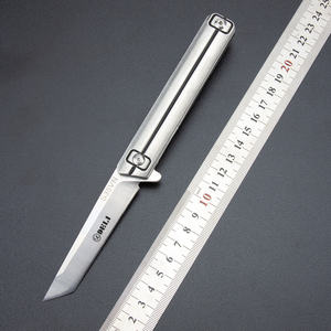 All <strong>Metal</strong> Frame Flipper Folding Knife S35VN Blade Compact Pocket Carry Outdoor Pocket Clip <strong>EDC</strong> Carry Utility Knife - Product Image 2