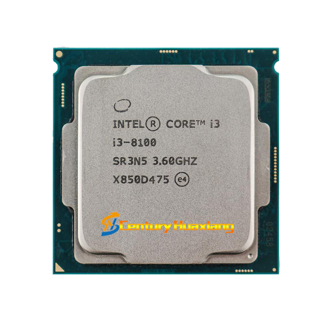 Intel Core I3-8100 CPU 3.6Ghz Quad Core 1151 Socket 6MB Cache 65W Desktop Processor