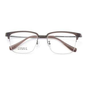 City Outfits – monture de lunettes en titane M6176 56-18-148, demi-cadre, verres en résine, design simple pour usage général - Product Image 1