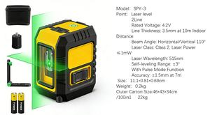 Niveau <span class=keywords><strong>laser</strong></span> vert, indice de protection IP54, réglage précis, point de plomb, performance fiable, économie d'énergie, installation rapide et intelligente - Product Image 6