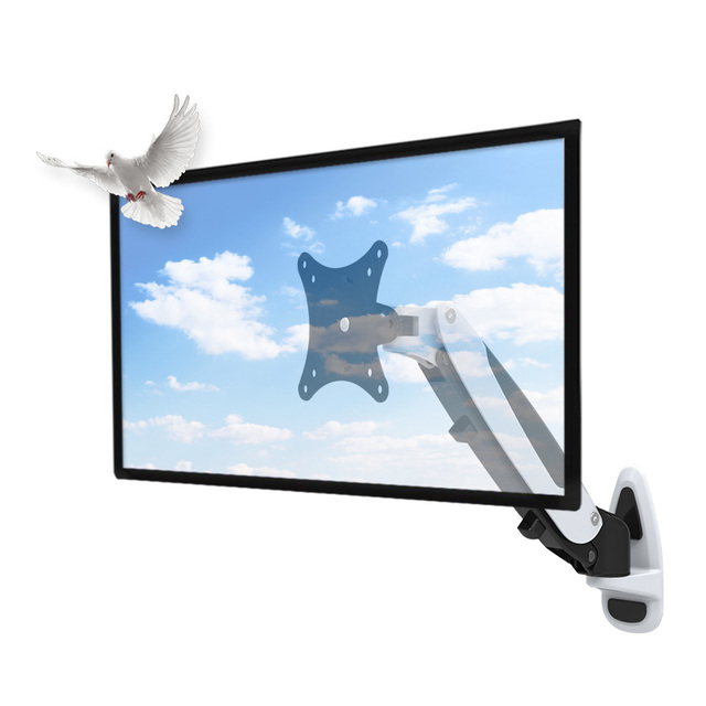 Aluminum Gas Spring 360 Degree Full Motion Height Adjustable LCD  Wall Mount Mobile Stand GM111W