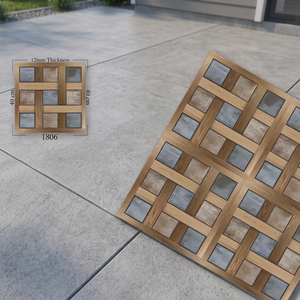 Carreaux de sol en porcelaine émaillée numérique sur mesure 400x400mm, carreaux de sol pour parking, revêtement de sol extérieur de qualité supérieure - Product Image 3