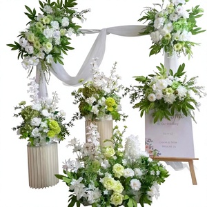 Grandes fleurs artificielles géantes en organza de soie faites à la main, rose poudré, pour décoration de centre de table de cérémonie de mariage - Product Image 1
