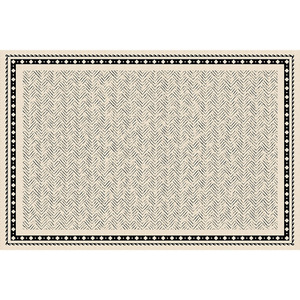 Tapis vintage français à motif géométrique, résistant aux taches, en fibre de polyester, tapis carré pour salon, chambre à coucher, usage domestique - Product Image 4