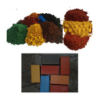 Oxyde de fer rouge vert bleu et orange pigment poudre