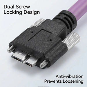 Kabel Ekstensi USB 3.0 Tembaga Murni dengan Bahan Kuningan untuk Kamera Industri - Product Image 2