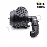 Boîtier de filtre à air noir cylindrique pour moteur avec tuyau d'admission flexible – Pièces de filtre automobile