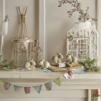 Décoration en céramique de lapin de Pâques Simple nordique bel objet décoratif pour la maison pour le printemps et Pâques