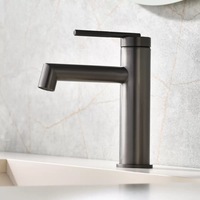 Robinet de lavabo moderne de luxe en laiton, mitigeur sanitaire pour lavabos de salle de bain, avec valve en céramique